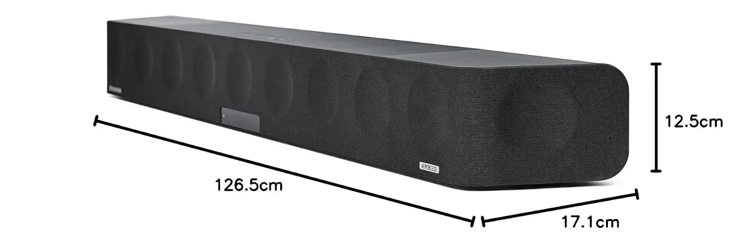 Dimension diagram for the AMBEO Soundbar | Max