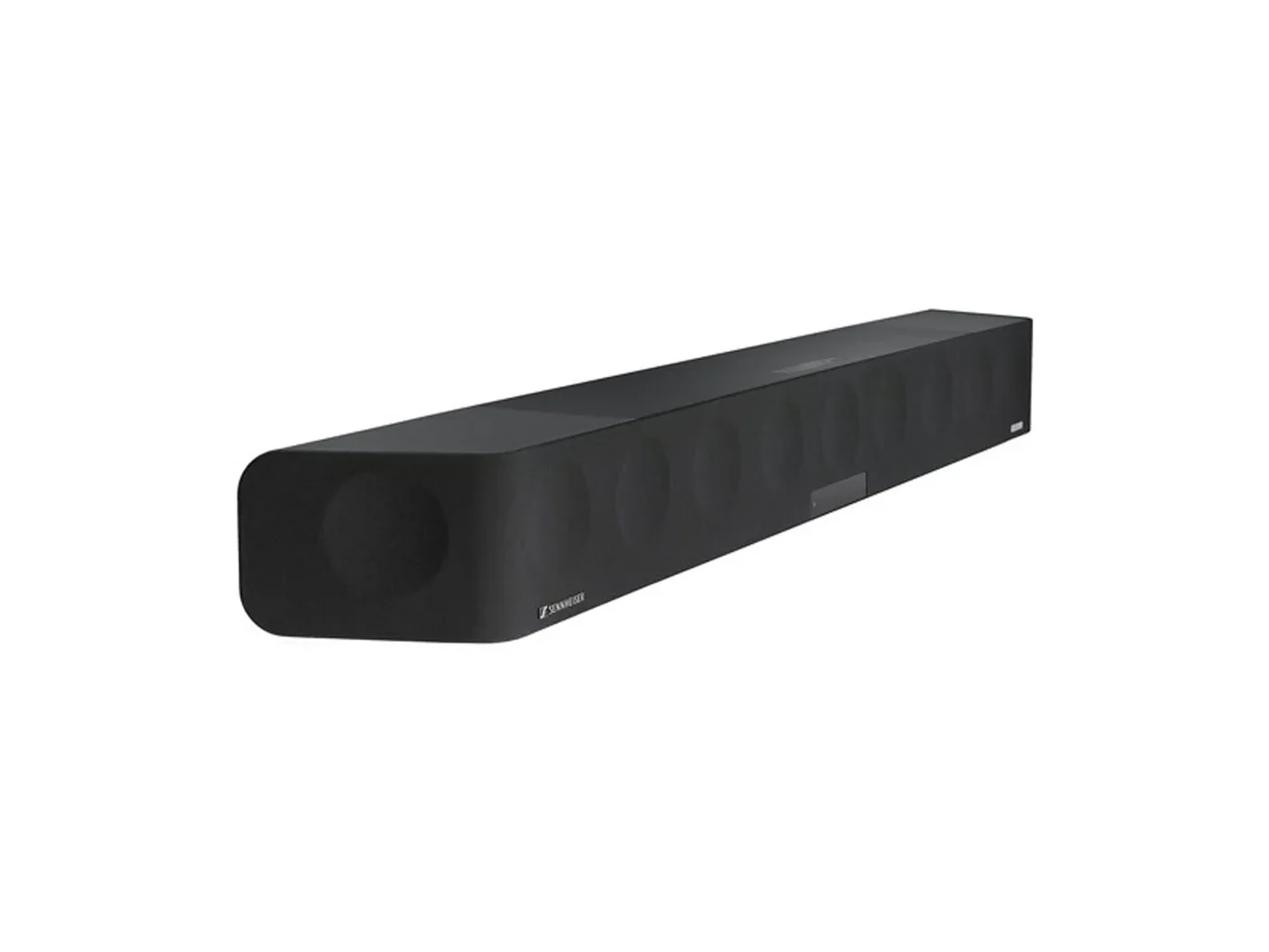 Sennheiser AMBEO Soundbar Max seen from a front three-quarter angle