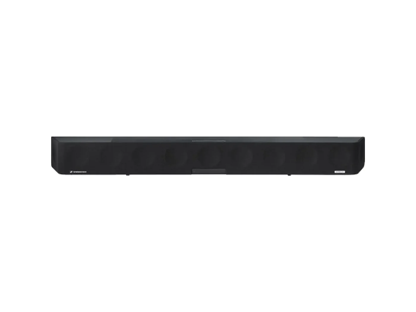 Sennheiser AMBEO Soundbar Max straight on, showing the full 126 cm width